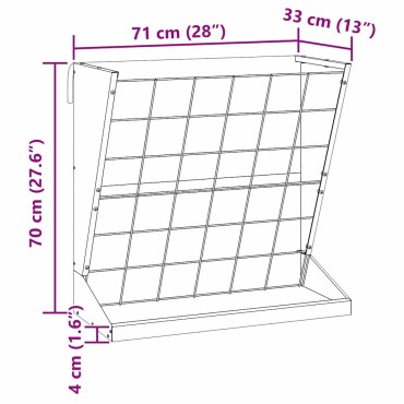 vidaXL Φαγητό για Ξηρά Χόρτα Μαύρο 71 x 33 x 70 εκ 5 kg