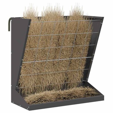 vidaXL Φαγητό για Ξηρά Χόρτα Μαύρο 71 x 33 x 70 εκ 5 kg