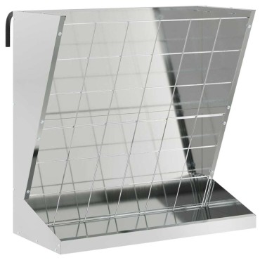 vidaXL Φαγητό για Ξηρά Χόρτα Ασημί 71 x 33 x 70 εκ
