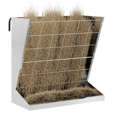 vidaXL Φαγητό για Ξηρά Χόρτα Ασημί 71 x 33 x 70 εκ 5 kg