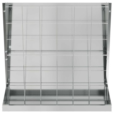 vidaXL Φαγητό για Ξηρά Χόρτα Ασημί 71 x 33 x 70 εκ 5 kg