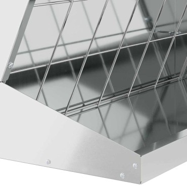 vidaXL Φαγητό για Ξηρά Χόρτα Ασημί 71 x 33 x 70 εκ 5 kg