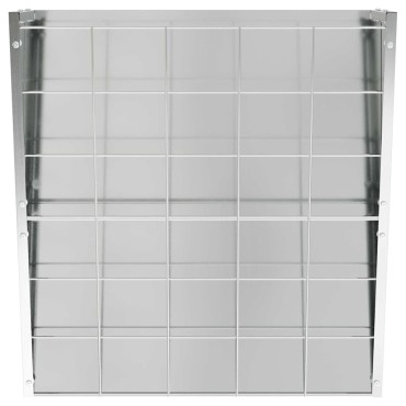 vidaXL Κρεμαστός τροφοδότης άχυρου Ασημί 61 x 33 x 66 εκ