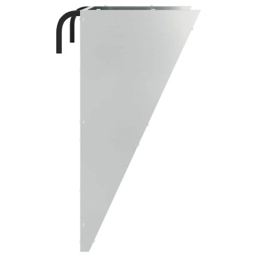 vidaXL Κρεμαστός τροφοδότης άχυρου Ασημί 61 x 33 x 66 εκ