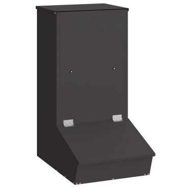 vidaXL Ταΐστρα Γουρουνιών Μαύρο 55 x 38 x 76 εκ. Ψυχρής Έλασης Χάλυβας