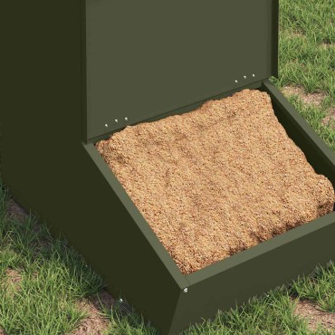 vidaXL Ταΐστρα Γουρουνιών Ελιά Πράσινη 55 x 38 x 76 εκ. 20 kg