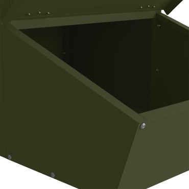 vidaXL Ταΐστρα Γουρουνιών Ελιά Πράσινη 55 x 38 x 76 εκ. 20 kg