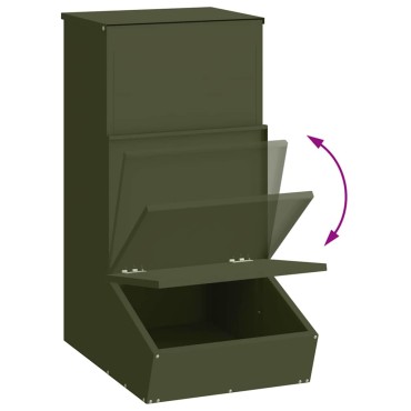 vidaXL Ταΐστρα Γουρουνιών Ελιά Πράσινη 55 x 38 x 76 εκ. 20 kg