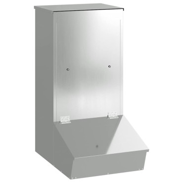 vidaXL Ταΐστρα Γουρουνιών Ασημί 55 x 38 x 76 εκ. Επικαλυμμένος Χάλυβας