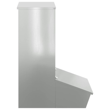 vidaXL Ταΐστρα Γουρουνιών Ασημί 55 x 38 x 76 εκ. 20 kg