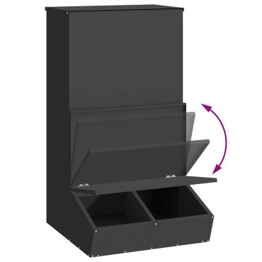 vidaXL Ταΐστρα Γουρουνιών Μαύρο 55 x 51 x 91,5 εκ. 20 kg