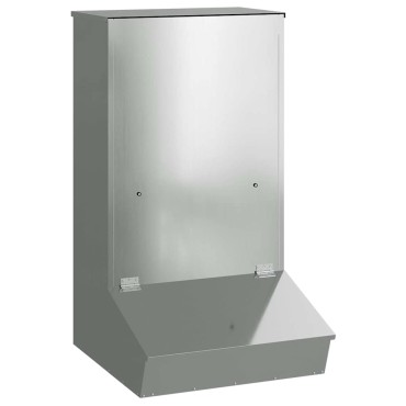 vidaXL Ταΐστρα Γουρουνιών Ασημί 55 x 51 x 91,5 εκ.