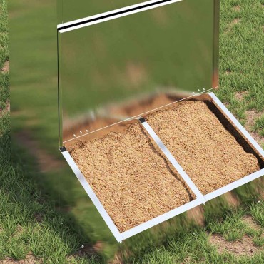 vidaXL Ταΐστρα Γουρουνιών Ασημί 55 x 51 x 91,5 εκ. 20 kg