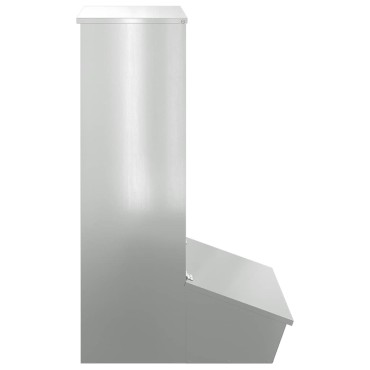 vidaXL Ταΐστρα Γουρουνιών Ασημί 55 x 51 x 91,5 εκ. 20 kg