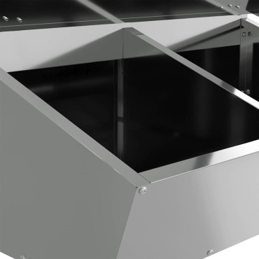 vidaXL Ταΐστρα Γουρουνιών Ασημί 55 x 51 x 91,5 εκ. 20 kg