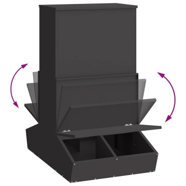 vidaXL Ταΐστρα Γουρουνιών Μαύρο 82 x 51 x 91,5 εκ. 20 kg