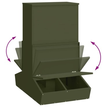 vidaXL Ταΐστρα Γουρουνιών Ελιά Πράσινη 82 x 51 x 91,5 εκ. 20 kg