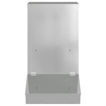 vidaXL Ταΐστρα Γουρουνιών Ασημί 82 x 51 x 91,5 εκ. 20 kg