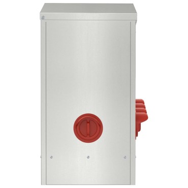 vidaXL Ταΐστρα κοτόπουλων Ασημί 60,5 x 29 x 51 εκ. 25 kg