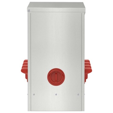 vidaXL Ταΐστρα κοτόπουλων Ασημί 60,5 x 29 x 51 εκ. 25 kg