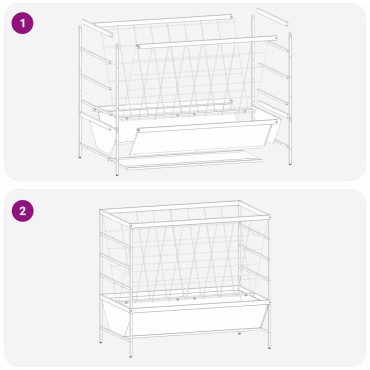 vidaXL Ταΐστρα για ζώα Μαύρο 100 x 60 x 90 εκ. 15 kg