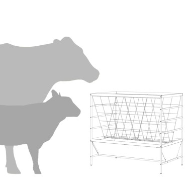 vidaXL Ταΐστρα για ζώα Μαύρο 100 x 60 x 90 εκ. 15 kg