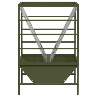 vidaXL Ταΐστρα για ζώα Λαδί 100 x 60 x 90 εκ. 15 kg