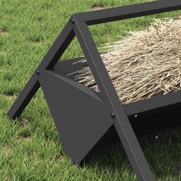 vidaXL Ταΐστρα για ζώα Μαύρο 111 x 76 x 38 εκ 10 kg