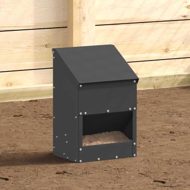 vidaXL Ταΐστρα κοτόπουλων Μαύρο 21 x 16 x 33 εκ. 3 kg