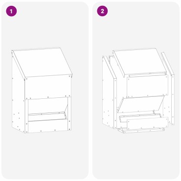 vidaXL Ταΐστρα κοτόπουλων Μαύρο 21 x 16 x 33 εκ. 3 kg