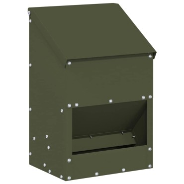 vidaXL Ταΐστρα κοτόπουλων Ελιά Πράσινη 21 x 16 x 33 εκ.
