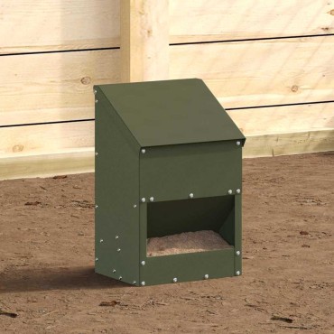 vidaXL Ταΐστρα κοτόπουλων Λαδί 21 x 16 x 33 εκ. 3 kg