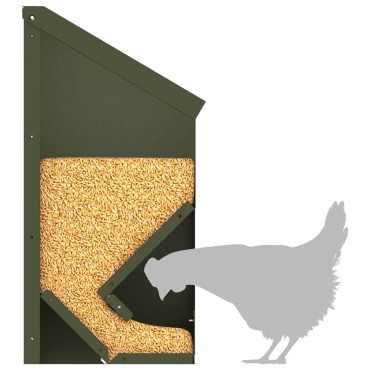 vidaXL Ταΐστρα κοτόπουλων Λαδί 21 x 16 x 33 εκ. 3 kg