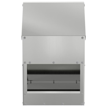 vidaXL Ταΐστρα κοτόπουλων Ασημί 21 x 16 x 33 εκ. Επικαλυμμένος Χάλυβας