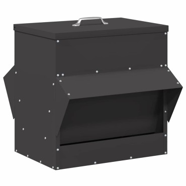 vidaXL Ταΐστρα κοτόπουλων Μαύρο 40,5 x 45 x 41 cm