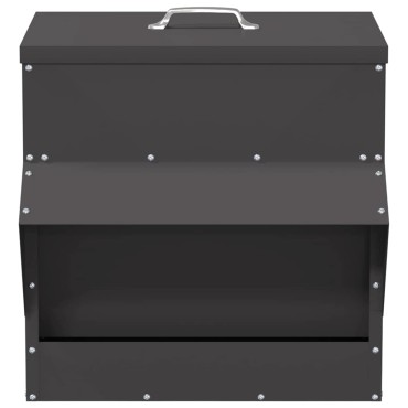 vidaXL Ταΐστρα κοτόπουλων Μαύρο 40,5 x 45 x 41 cm 20 kg