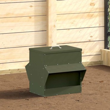 vidaXL Ταΐστρα κοτόπουλων Λαδί 40,5 x 45 x 41 cm 20 kg