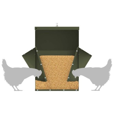 vidaXL Ταΐστρα κοτόπουλων Λαδί 40,5 x 45 x 41 cm 20 kg