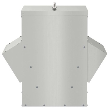 vidaXL Ταΐστρα κοτόπουλων Ασημί 40,5 x 45 x 41 cm 20 kg