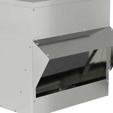 vidaXL Ταΐστρα κοτόπουλων Ασημί 40,5 x 45 x 41 cm 20 kg