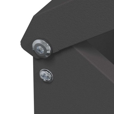 vidaXL Ταΐστρα κοτόπουλων Μαύρο 13 x 12 x 51 εκ. Ψυχρής Έλασης Χάλυβας