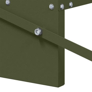 vidaXL Ταΐστρα Κοτόπουλου με Πεντάλ Λαδί 48,5 x 39,5 x 19 εκ. 5 kg