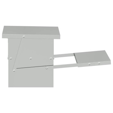 vidaXL Ταΐστρα Κοτόπουλου με Πεντάλ Ασημί 48,5 x 39,5 x 19 εκ. 5 kg