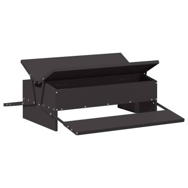vidaXL Ταΐστρα Κοτόπουλου με Πεντάλ Μαύρο 75 x 53 x 20,5 εκ