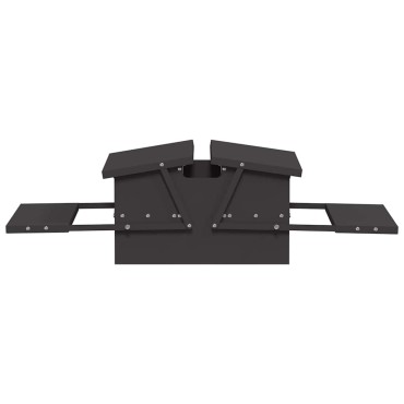 vidaXL Ταΐστρα Κοτόπουλου με Πεντάλ Μαύρο 75 x 53 x 20,5 εκ 10 kg