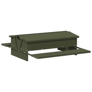 vidaXL Ταΐστρα Κοτόπουλου με Πεντάλ Λαδί 75 x 53 x 20,5 εκ 10 kg