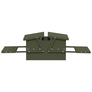 vidaXL Ταΐστρα Κοτόπουλου με Πεντάλ Λαδί 75 x 53 x 20,5 εκ 10 kg