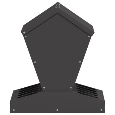 vidaXL Ταΐστρα κοτόπουλων Μαύρο 40 x 40 x 45 cm Ψυχρής Έλασης Χάλυβας