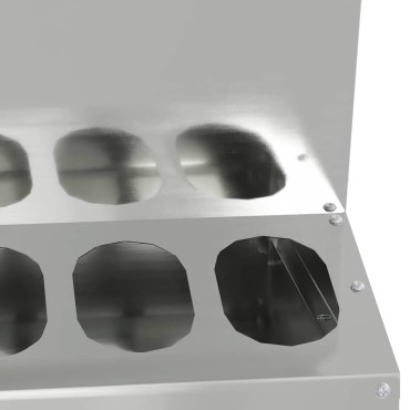 vidaXL Ταΐστρα κοτόπουλων Ασημί 40 x 40 x 45 cm Επικαλυμμένος Χάλυβας