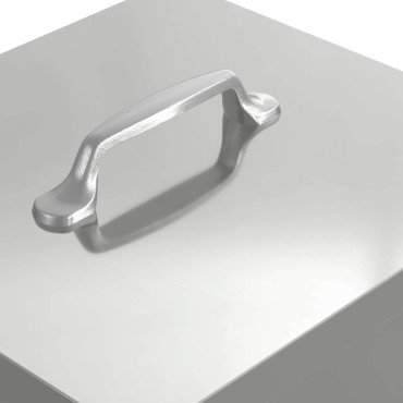 vidaXL Ταΐστρα Κοτόπουλου με Πεντάλ Ασημί 25 x 42 x 40 εκ. 4 kg